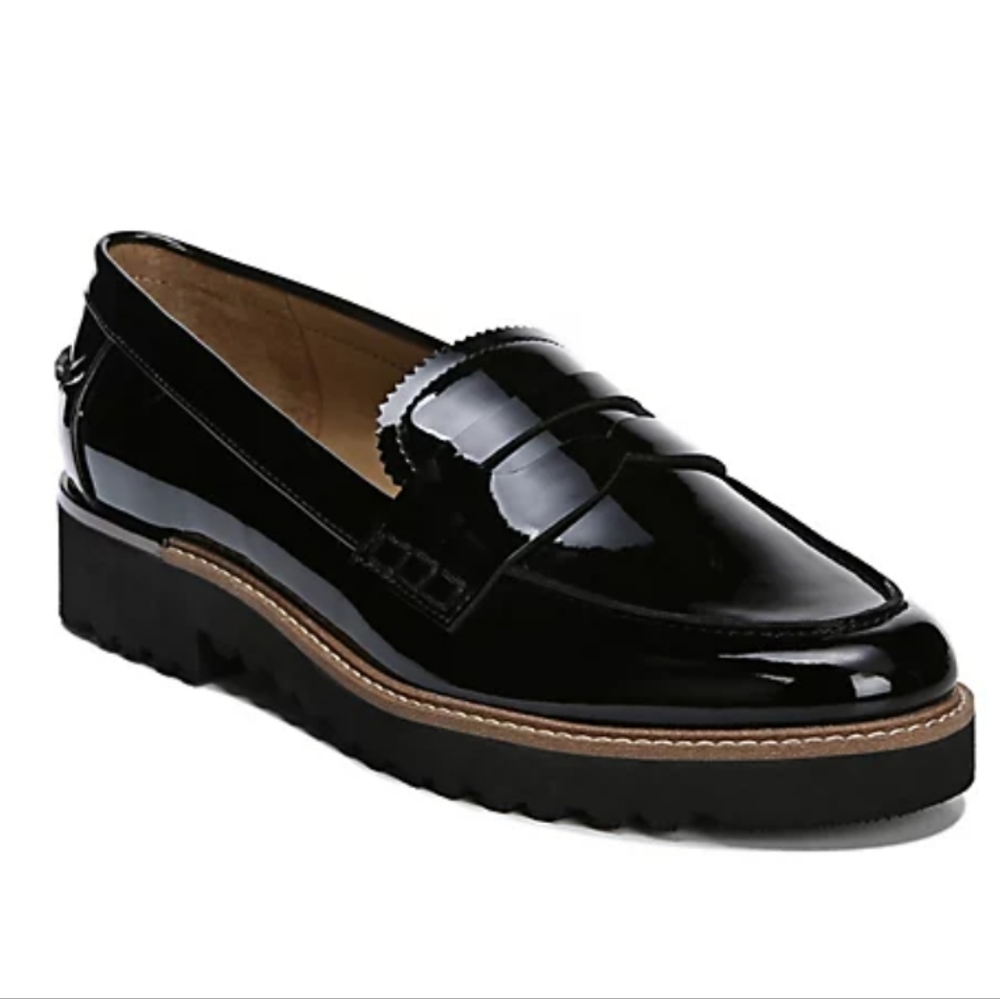 Franco Sarto Slip On Cedra Patent Leather Loafers - Like New